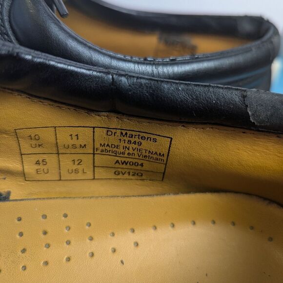 Dr. Martens Black Leather Oxford Lace Up Shoes Men's 11 - Picture 6 of 7